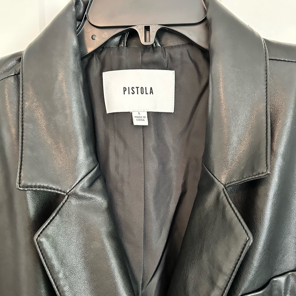 Pistola Black Leather Blazer - Picture 7 of 11